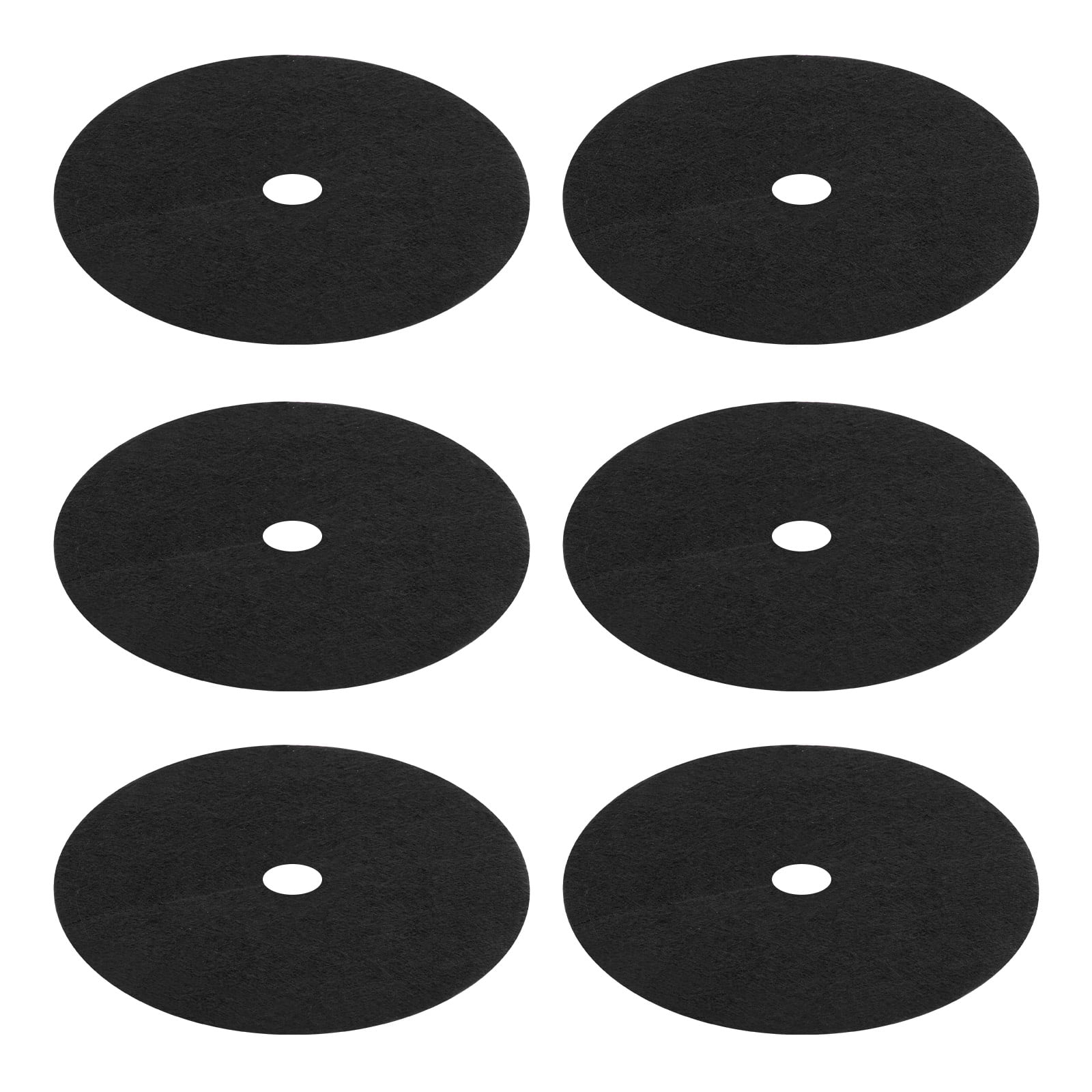 Uxcell 6 Pack Non Woven Tree Cover Rings,32.2 Inch Weed Fabric Cover,Apply To Tree Mulch Ring(Round Black)