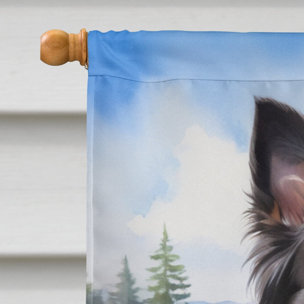 Border Collie Easter Egg Hunt House Flag 28 in x 40 in