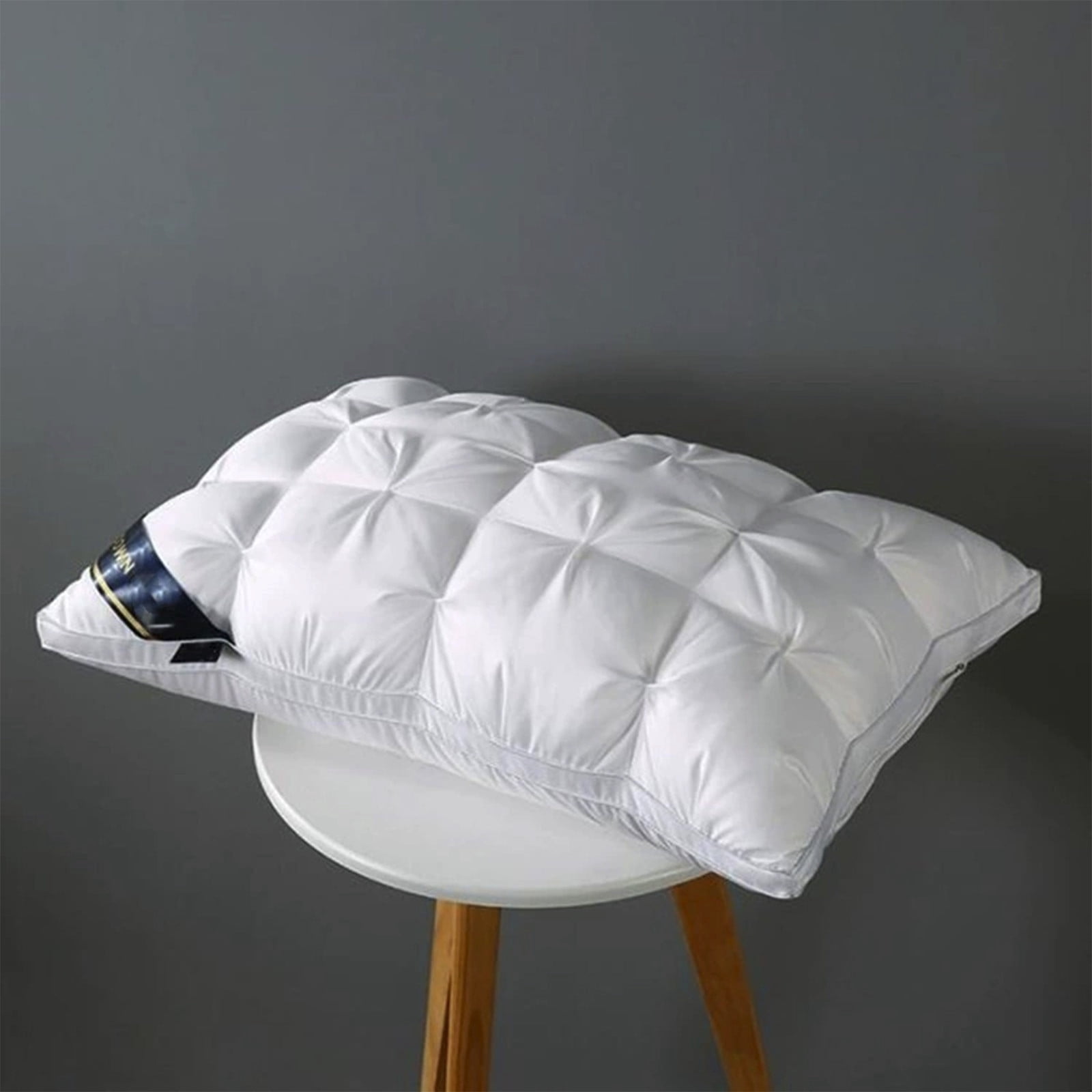 Luxury Goose Feather Down Pillows, Hotel Bed Pillows for Sleeping, Soft Fluffy for Sleepers (19"x29")