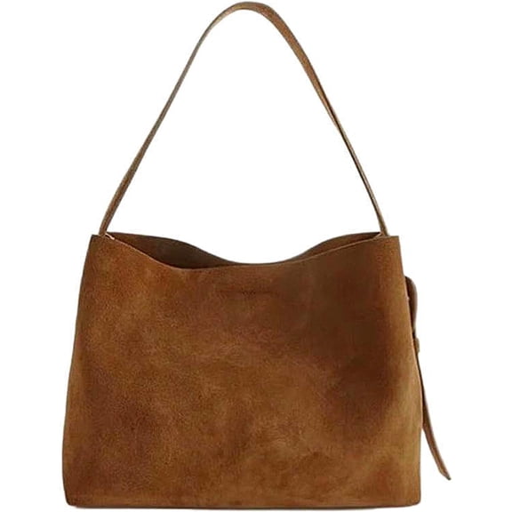 SPEKSEE Suede Tote Bag for Women Large Tote Purse Handbags Crossbody Designer Purse Vintage Soft Suede Working Bag