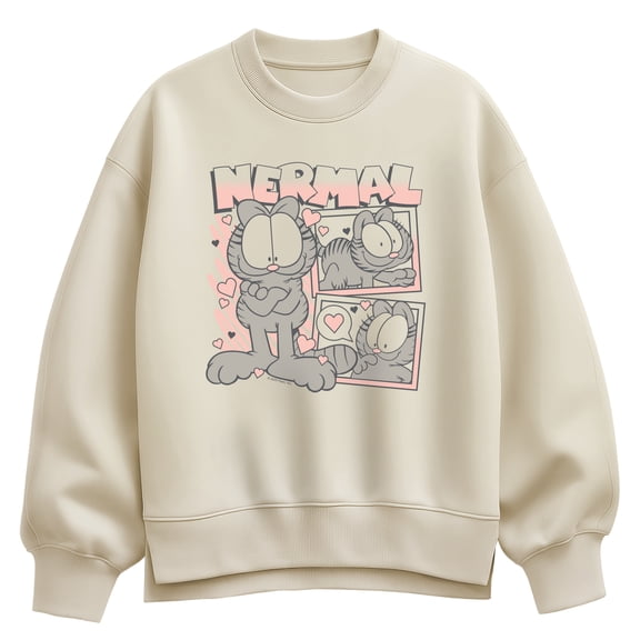 Garfield - Nermal Bootleg - Women's Oversized Fleece Crew Sweatshirt