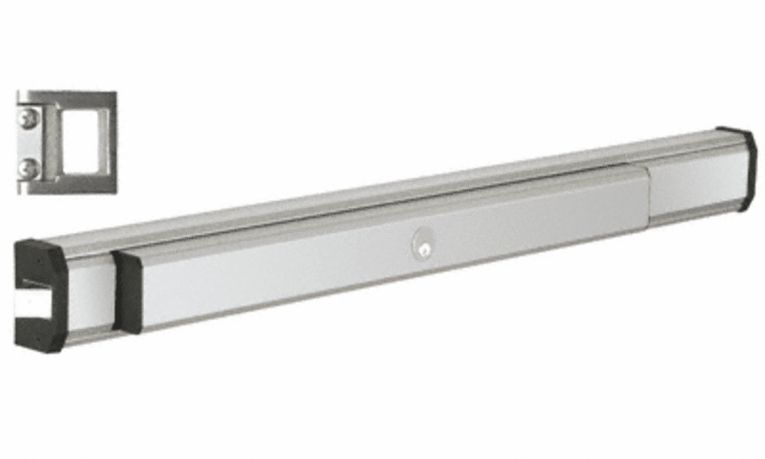 Satin Aluminum 36" 1295 Push Pad Non-Handed Rim Panic Exit Device 