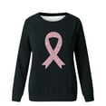 thumbnail image 4 of Blouse pour Femmes, Prévention Col Rond Décontracté Imprimé Raglan Manches Longues Col Rond Chemise, 4 of 4