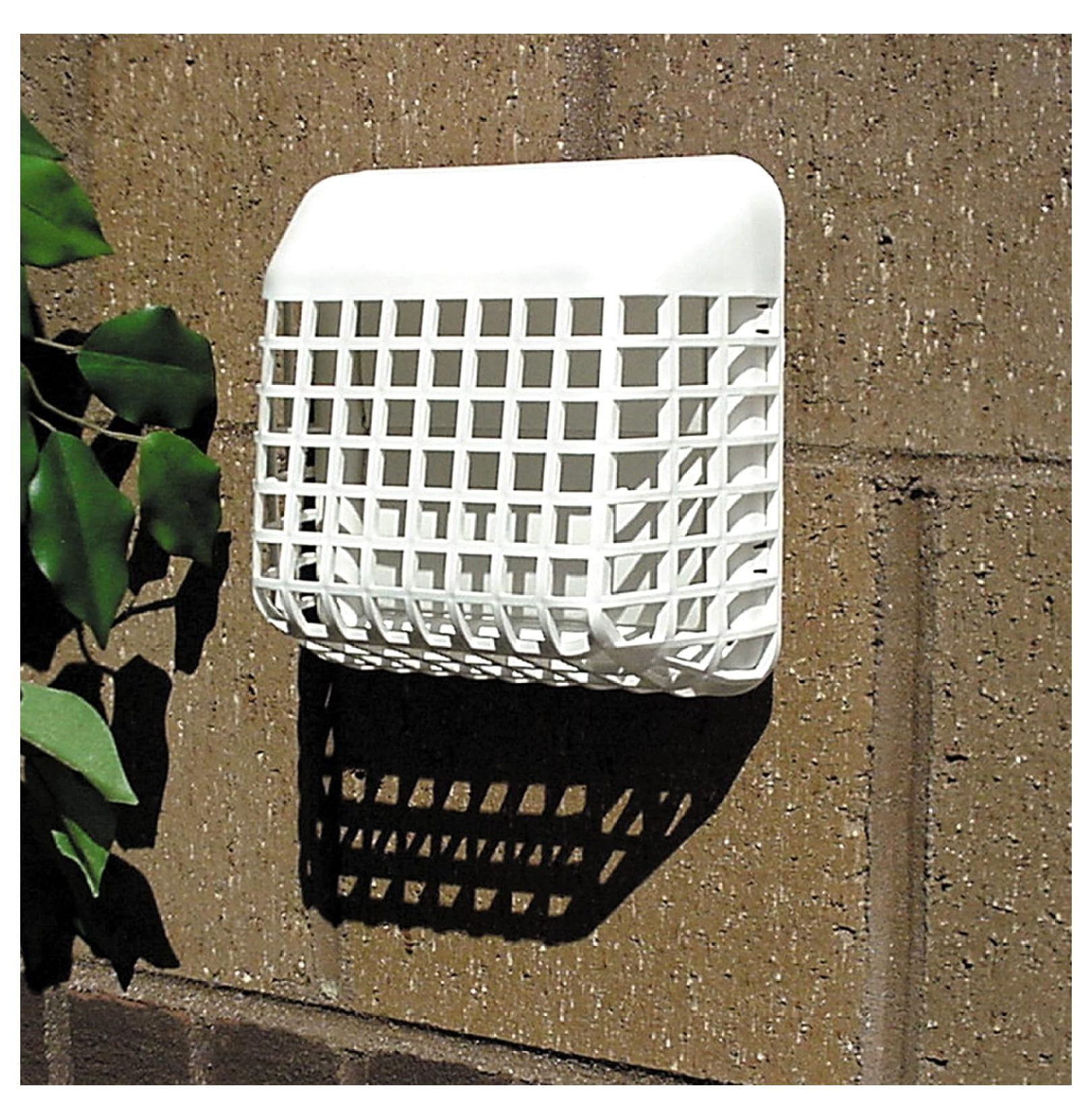 Supurr Guard Louvered Dryer Vent Hood with Pipe and Collar, White and Silver, 4” (GVHAW4)