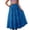 Blue, variant on Womens Solid Color Chiffon Layered Skirt Flowy Puffy Hem Flounce Party Dress Ruffle Waist Ankle Length Skirt Coffee One Size