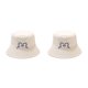 thumbnail image 2 of Sonducket Sombreros de cubo Animal Hombres Mujeres Gorras Pescador Sombrero Casual Adolescente Beige Beige M (56-58 cm) 2Conjunto, 2 of 6