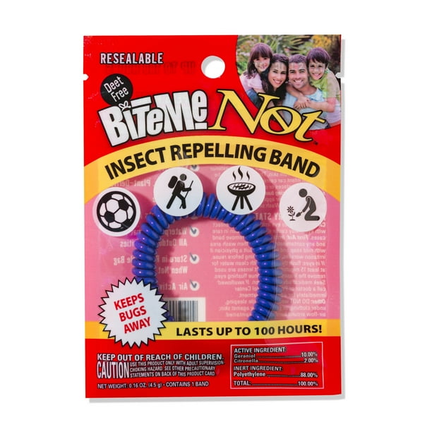 BITE ME NOT! Insect Repellent Coil Wristband, One Size Fits All