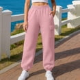 thumbnail image 6 of Iyufng Women Cargo Jogger Sweatpants Elastic High Waist Ribbed Ankle Cuff Loose Casual Pants with Pockets, 6 of 7