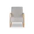 thumbnail image 5 of Signature Design by Ashley Wychworth Rocking Accent Chair, Gray/Natural, Upholstered Nursery Rocker with Wood Frame and Performance Fabric, 5 of 7