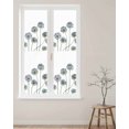 thumbnail image 2 of Window Privacy Film Botanical Flowers Stained Glass Window Film Decorative Sun Block Window Cover Simple Country Wild Florals Plants Window Clings Static Adhesive Sticker for Bathroom 17.7"x78.7", 2 of 7