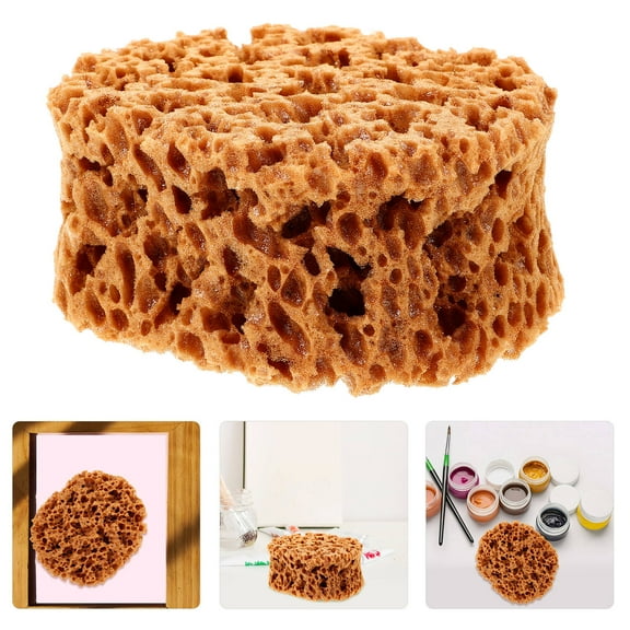 Topbathy Versatile Natural Painting Sponge for Arts and Crafts with Comfortable Grip and Unique Visual Effects
