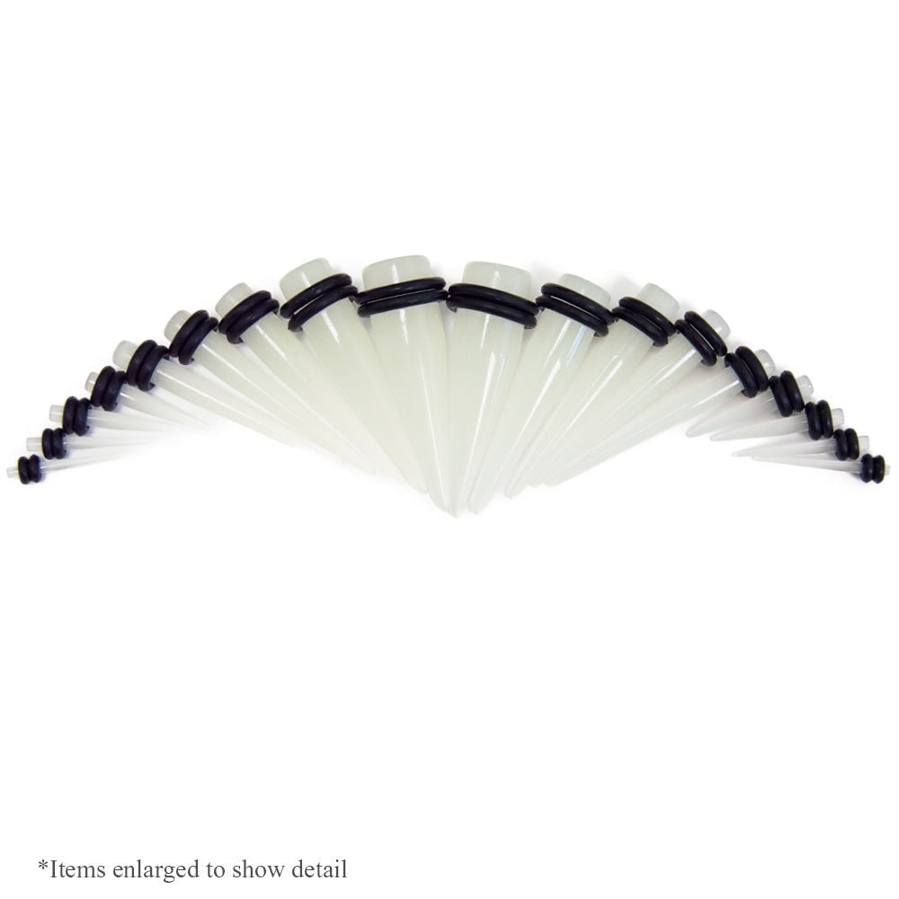 18-piece Glow-in-the-Dark Ear Taper Stretching Kit - 3 Colors Available