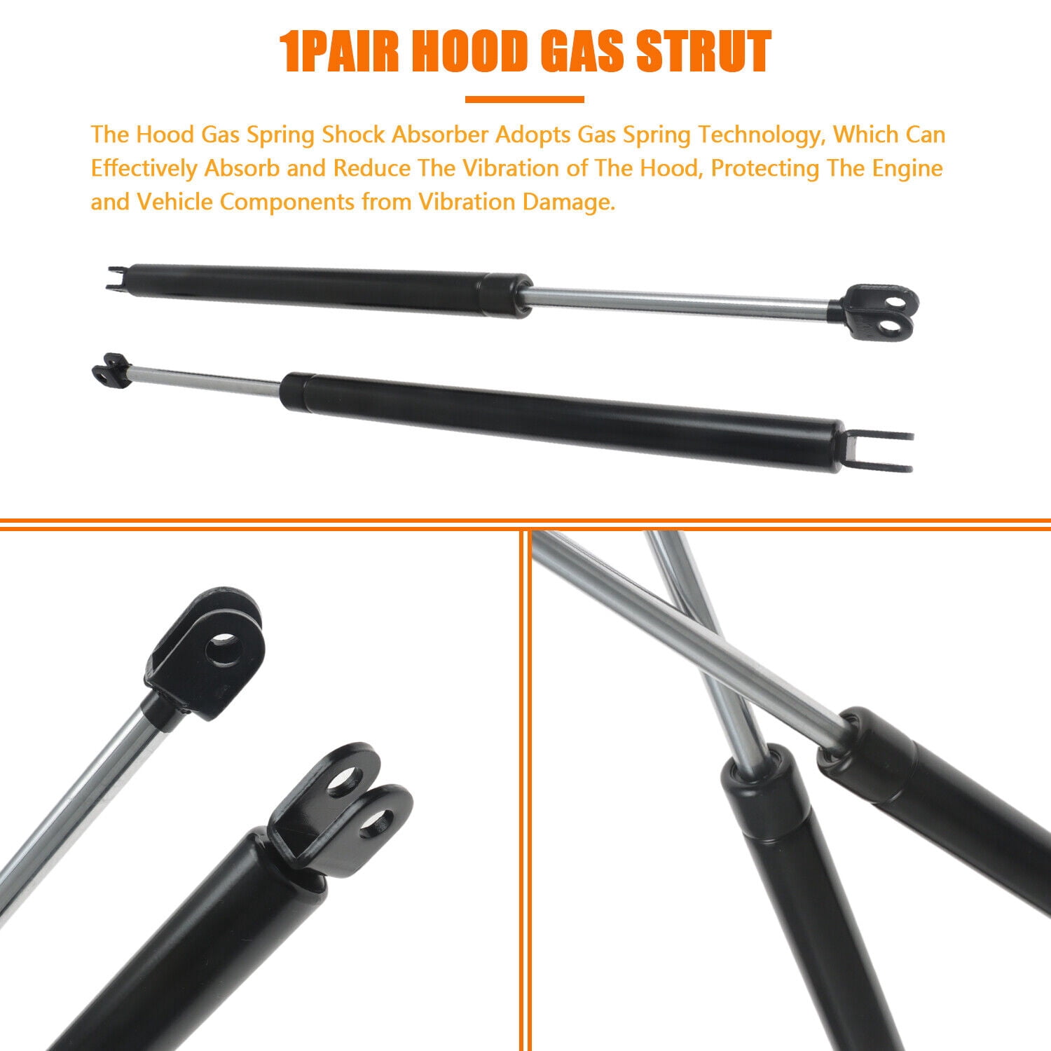 Aftermarket Hood Air Shock Absorber Pair for Kubota M8540FC M9540FC FC-1