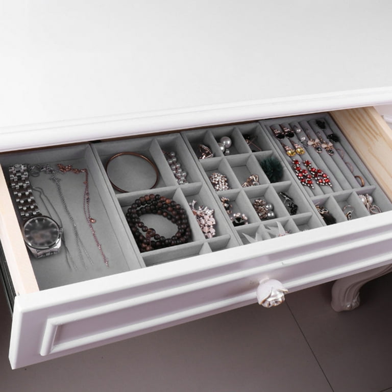 Minjieyu Stackable Jewelry Trays Closet Dresser Drawer Organizer for Accessories, Gadgets & Cosmetics, Jewelry Storage Display, Size: Large, 3#