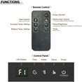 thumbnail image 6 of cooboom 40-Inch Electric Fireplace, Ultra-Thin Wall Mounted Heater, Remote Control, Log & Crystal Display, 6 of 8