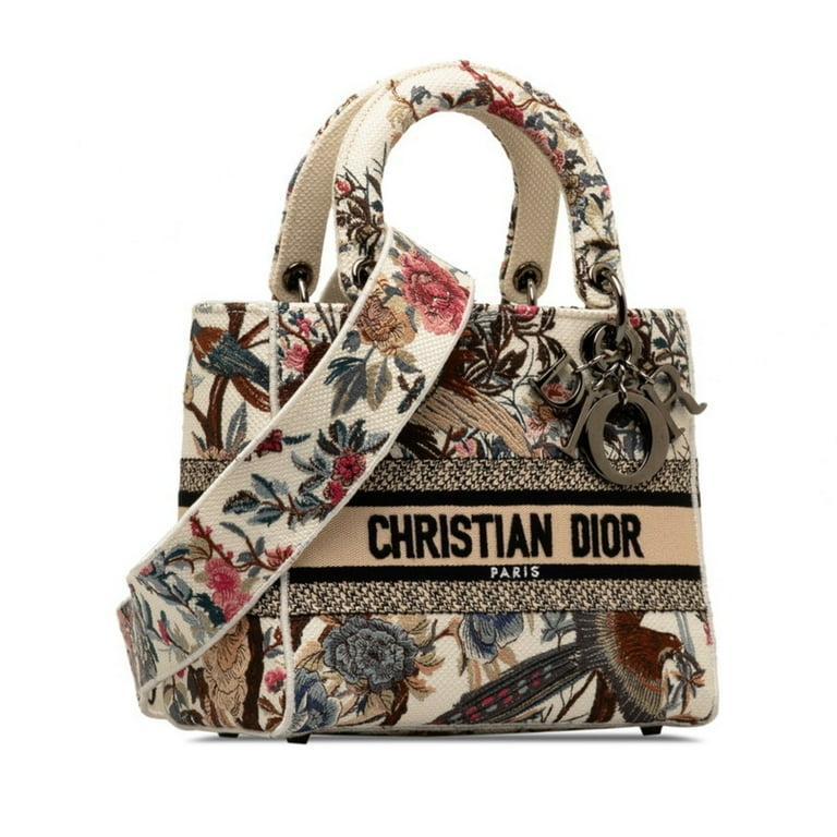Pre-Owned Christian Dior Dior Book Tote Dee-Lite Bird Flower