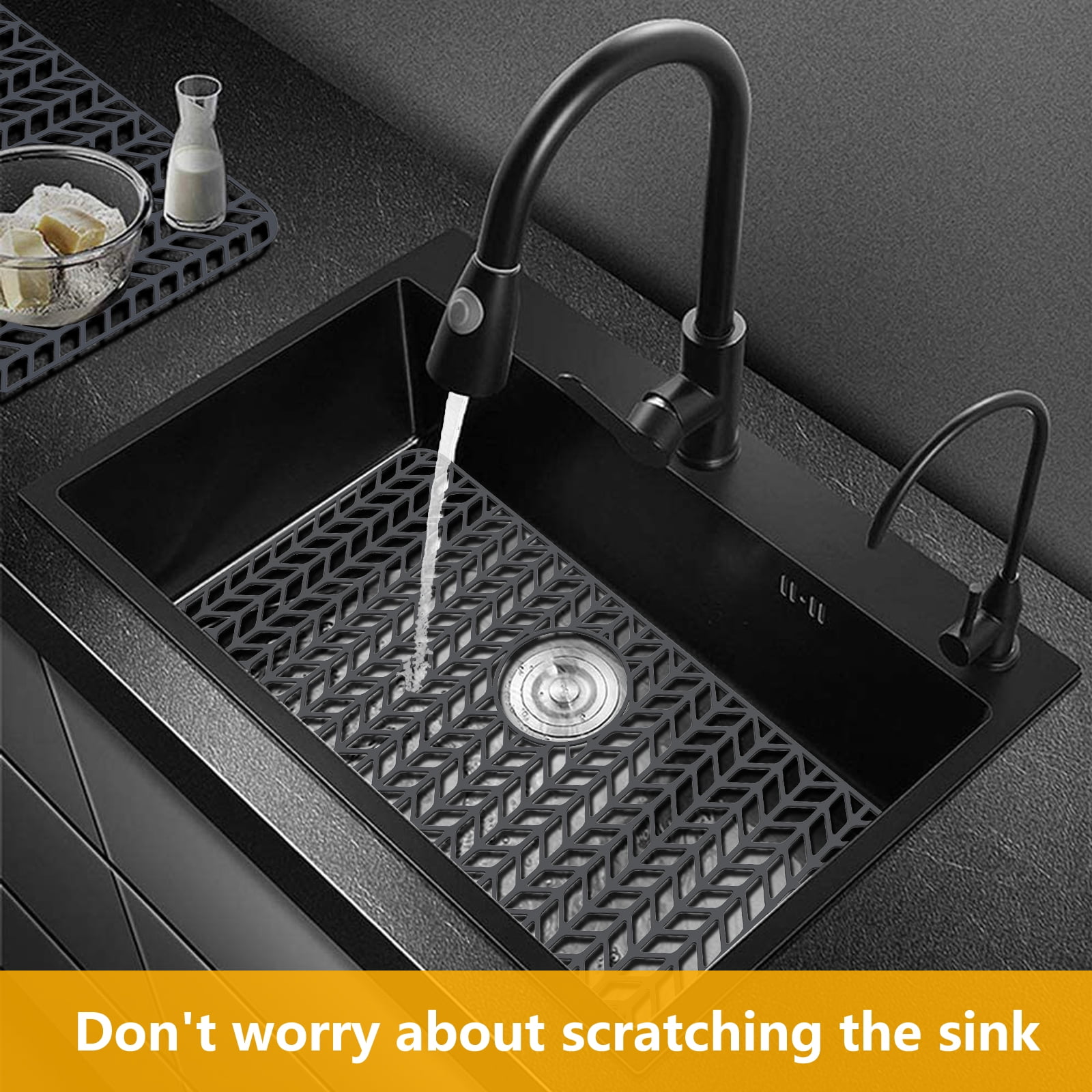 sofinni Kitchen Sink Protector White Sink Grate Insert Grid Sink