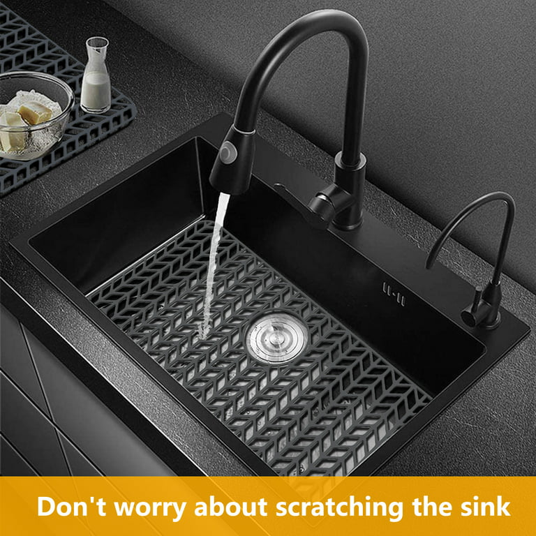 Kitchen Sink Protector Pad Grid Accessories Dishes Drying Mat Sink Bottom  Protector Tableware Drain Pad Countertop Mat