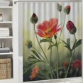 thumbnail image 6 of PRATYUS Flowers Shower Curtain for Bathroom Decor with Hooks, Chic Modern Style, Waterproof Polyester Fabric, Various Sizes Available 36"x72, 6 of 7