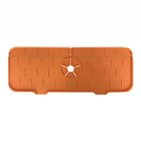 

Kitchen Faucet Sink Splash Guard Silicone Faucet Water Catcher Mat Sink Draining Pad Behind Faucet Rubber Drying Mat for Kitchen & Bathroom Countertop Protect