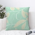 thumbnail image 6 of YFYANG Square Decorative Throw Pillow Case (Without Pillow Insert), Green Plant Leaf Texture Bedroom Sofa Car Cushion Cover, 24"x24", 6 of 9