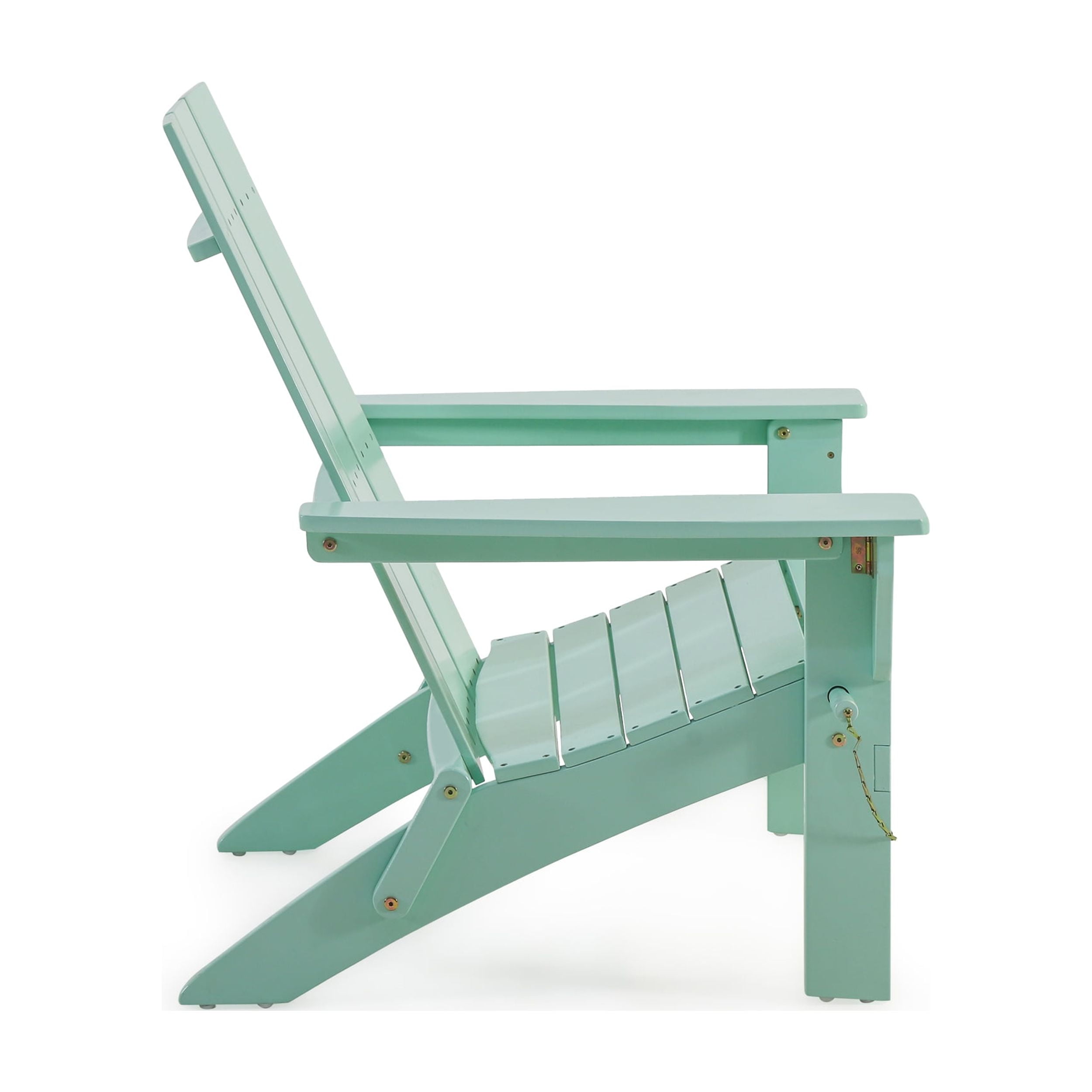 Noble House Zuma Outdoor Acacia Wood Foldable Adirondack Chair Light Mint