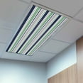 thumbnail image 2 of 2 Pack Minimalist Stripes Fluorescent Light Covers for Ceiling Lights Navy Blue Teal Grey Horizontal Stripe Modern Magnetic Ceiling Light Covers Overhead Light Filters for Office Classroom Home, 2 of 9