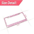 thumbnail image 2 of CUITING 2PCS Bling Car License Plate Frame  Sparkly Rhinestone Stainless Steel License Plate Cover/Holder  Universal for Most Cars  SUVs  Vehicles with Screw Set  Auto Accessories for Wom, 2 of 7