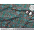 thumbnail image 2 of Soimoi Modal Satin Fabric Moroccan Mosaic Printed Fabric 1 Yard 42 Inch Wide, 2 of 3
