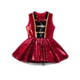 thumbnail image 3 of ZDHoor Girls Sparkle Sequin Leotard Dress with Top Hat Set Halloween Carnival Fancy DressUp Costume Red-B 14, 3 of 8