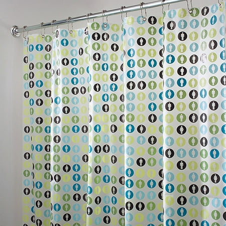 InterDesign EVA Shower Curtain, Blue/Green