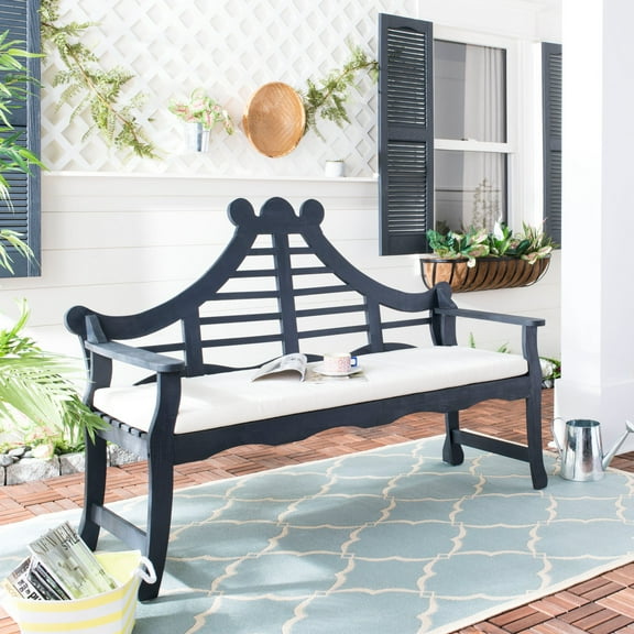 Safavieh Azusa Indoor/Outdoor Traditional Garden Bench with Cushion