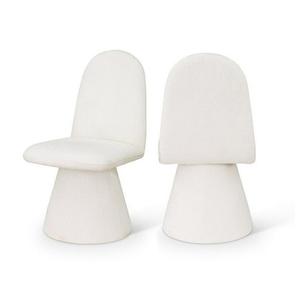 Meridian Furniture Renuar Cream Fabric Dining Chair (Set of 2)