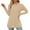 Khaki, variant on Scyoekwg Womens Long Sleeve Shirts Crewneck Lightweight Slim Tops Fashion Vintage Dressy Casual Blouses Loose Solid Color Fall Clothes Blouses(Khaki,S)