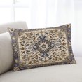 thumbnail image 2 of Waterproof Outdoor Throw Pillows with Inserts 12"x20", Boho Southwestern Soft Decorative Pillowcases for Couch Bedroom, Vintage Geometric Ethnic Blue Brown Pillow Covers for Sofa Living Room, 2 of 8
