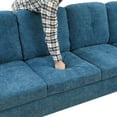 thumbnail image 6 of MAYEERTY Modern Adult 3-Piece Couch Set - Blue Vibrant Color, Lively Living Room Seating Decor, 6 of 11