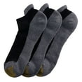 thumbnail image 2 of Men's GOLDTOE® 3-pack Wellness Mild Compression No Show Tab Socks Color: Black Gray Size: 6-12, 2 of 4