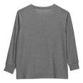 thumbnail image 4 of Efsteb Girls' Long Sleeve Shirts Round Neck Dressy Casual Blouses with Pocket Casual Comfy Cute Tops Solid Color Loose Fashion Blouses (Gray,10 Years), 4 of 6