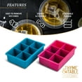 thumbnail image 6 of Thyme & Table Silicone 6-Cavity Ice Cube Tray, Pink, 6 of 7