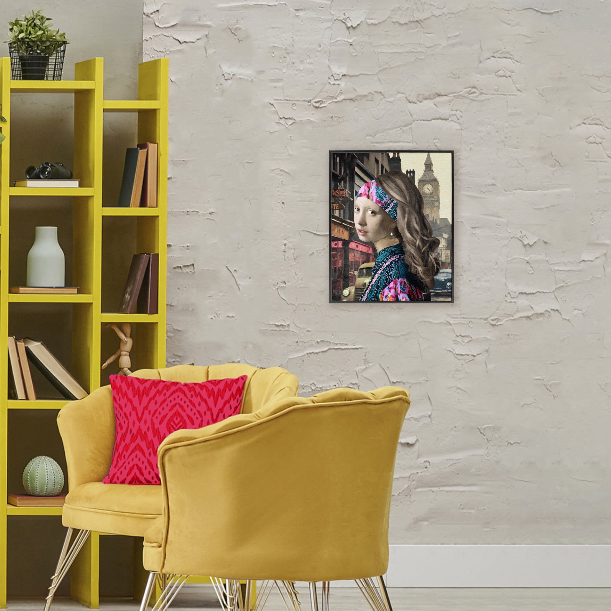 Carnaby Street Remix Painting Black Framed Giclee Art, design by Sasha
