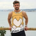 thumbnail image 6 of Fotbe Prince Corgi Dog Pattern Men's Quick Dry Workout Tank Top Gym Muscle Tee Fitness Bodybuilding Sleeveless T Shirt Breathable Workout Shirt-, 6 of 9