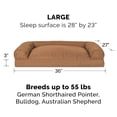 thumbnail image 3 of FurHaven Pet Products Quilted Pillow Sofa Pet Bed for Dogs & Cats - Toasted Brown, Large, 3 of 9