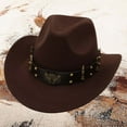 thumbnail image 2 of Men's Cowboy Hats Coffee Cowboy Hat Women Classic Hat Funny Cow Boy Hat One Size, 2 of 4