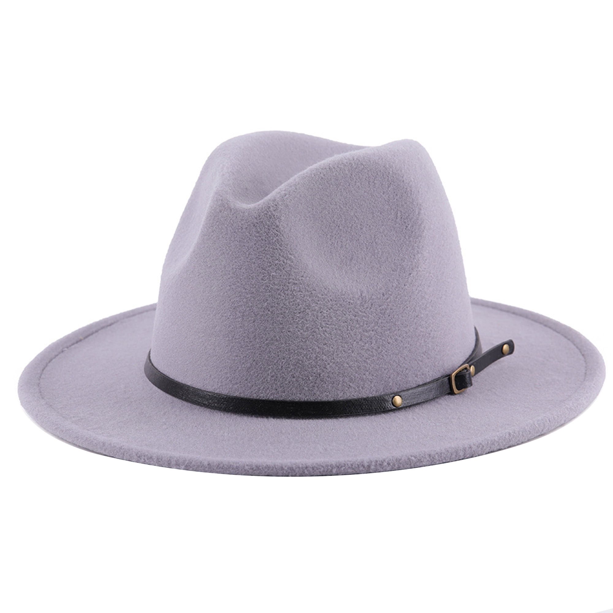 Fedora Hats Unisex Classic Wool Felt Hat Winter Warm Ladies Wide Brim Jazz Cap Elegant Vintage Trilby Hat 
