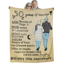 Humcustom 50 Years of Marriage Polyester Throw, 50" x 60"