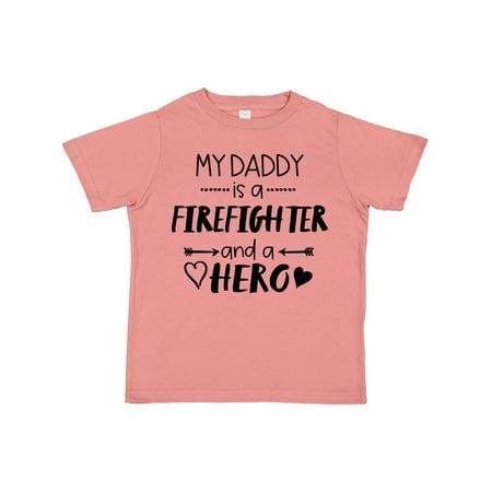 

Inktastic My Daddy is a Firefighter and a Hero Gift Toddler Boy or Toddler Girl T-Shirt