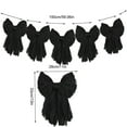 thumbnail image 3 of Large Holiday Party Bow Decorations | 33x27cm Oversized Polyester Bows for Christmas, Birthdays & Home Decor | 5-Pack with Hanging Cord, 3 of 5