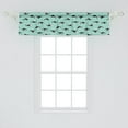 thumbnail image 2 of Ambesonne Whales Window Valance, Irregularly Arranged Mammals, 42" x 12", Turquoise Charcoal Grey, 2 of 3