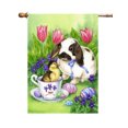 thumbnail image 2 of Toland Home Garden Easter Friends 28 x 40 Inch Decorative Spring Egg Flower Bunny Rabbit Duck House Flag, 2 of 4
