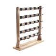 thumbnail image 3 of QualitChoice Wooden Earrings Display Stand Removable Hooks Storage Rack Showcase Earrings Wood Color 5 Tier, 3 of 6